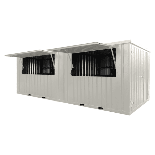 Conteneur Bar Démontable 6×2 mètres XL Blanc RAL 9016